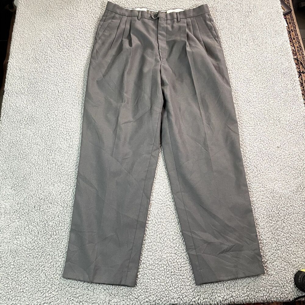 Vintage Baxter Pants Men's Business Casual Dress Gray 80's 90's 36x30